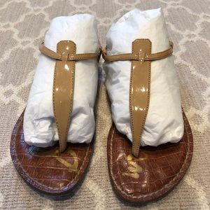 Sam Edelman Patent Leather Thong Sandals